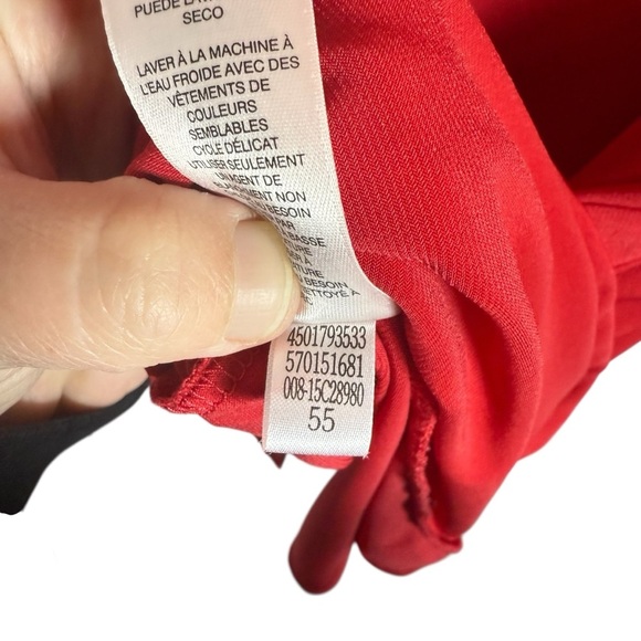 Chico’s Women’s Cold Shoulder Flowy Mini Dress Red Size XS (0) - Picture 7 of 10